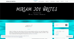Desktop Screenshot of miriamjoywrites.com
