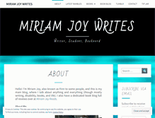 Tablet Screenshot of miriamjoywrites.com